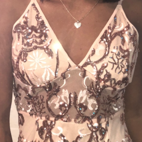 Sequin champagne dress from PrettyLittleThing - Picture 2 of 2